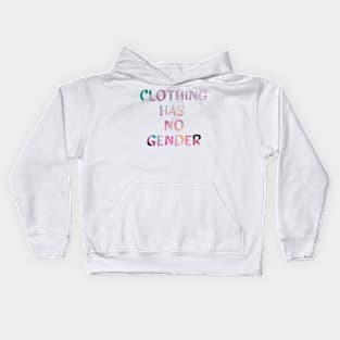 Clothing has no Gender Quote Glitch Art Kids Hoodie